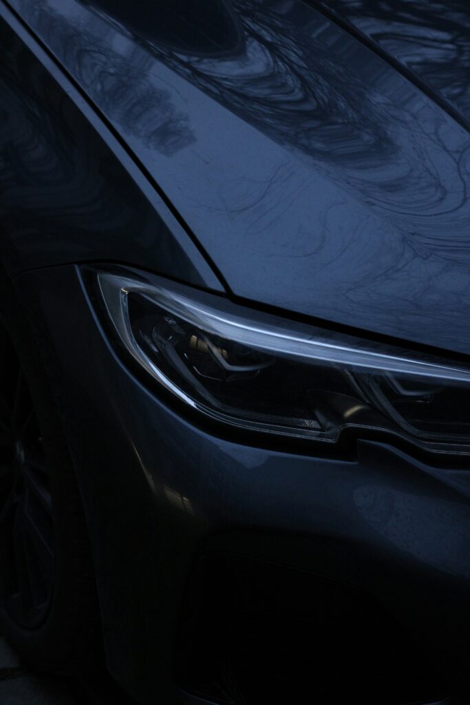 Bmw front licht im anschnitt